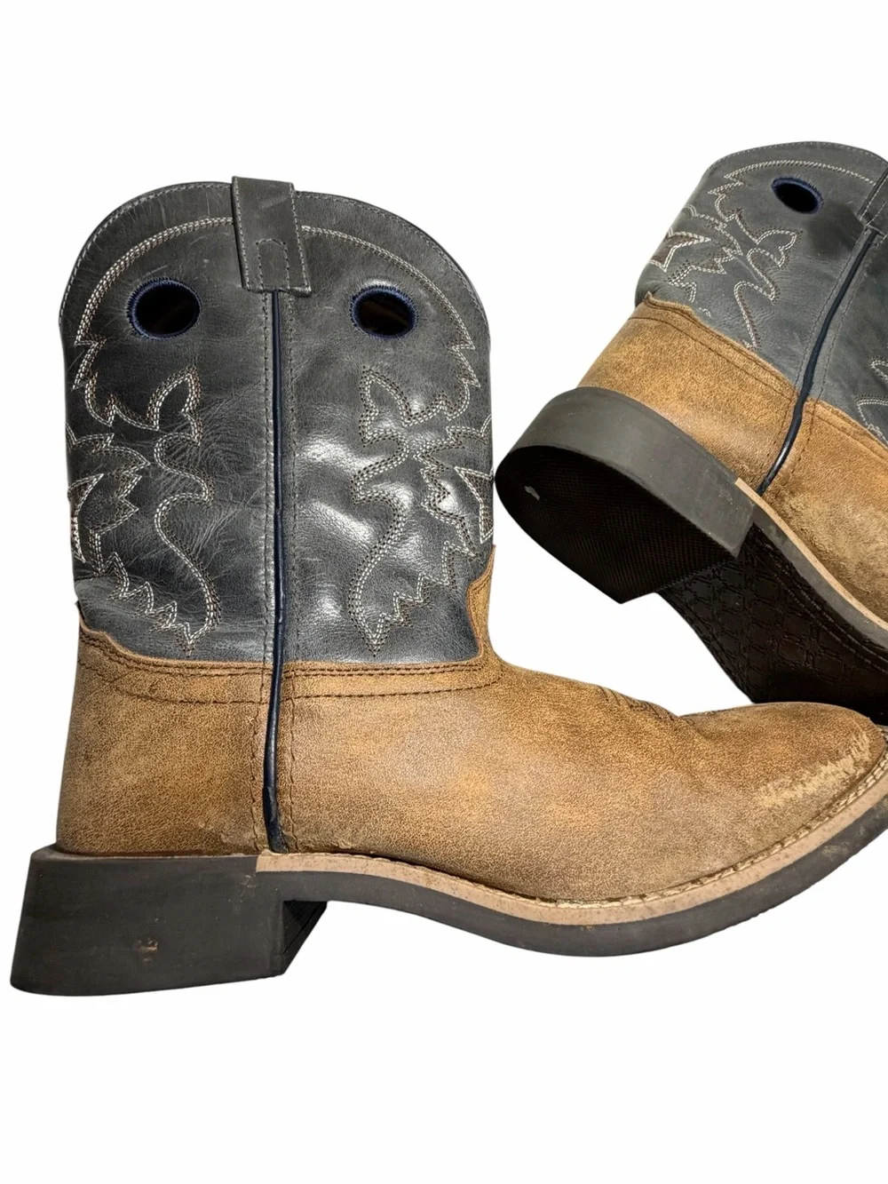 Smoky Mountain Mens Santa Fe PerformaWestern Pull-On Boots  6,5